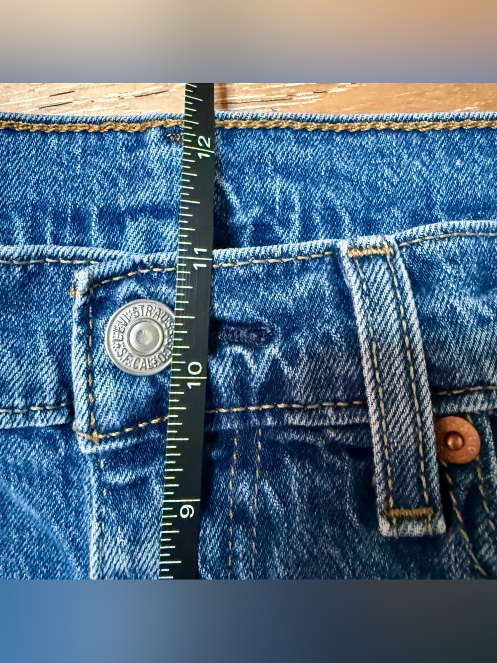 Levi's 505 Men's Blue Straight Leg Classic Denim Jeans 32 x 34 - Picture 5 of 11